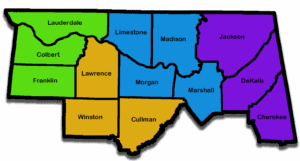 Counties of Northern Alabama